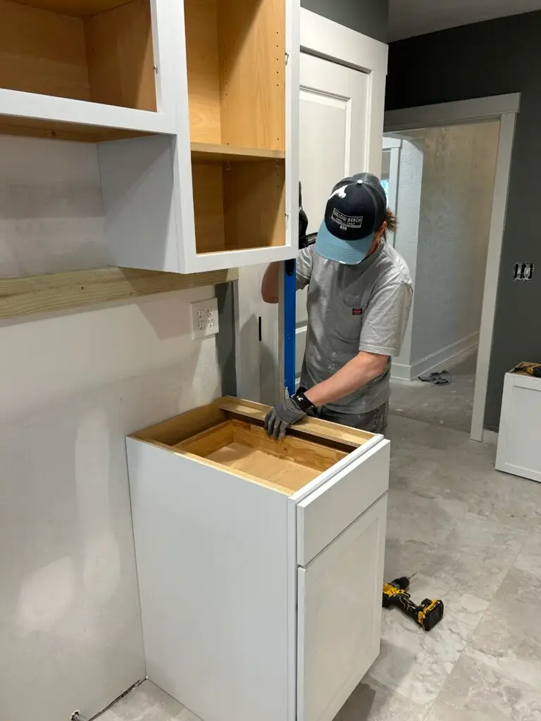 Kitchen Remodeling Project in Dayton — flooring installation